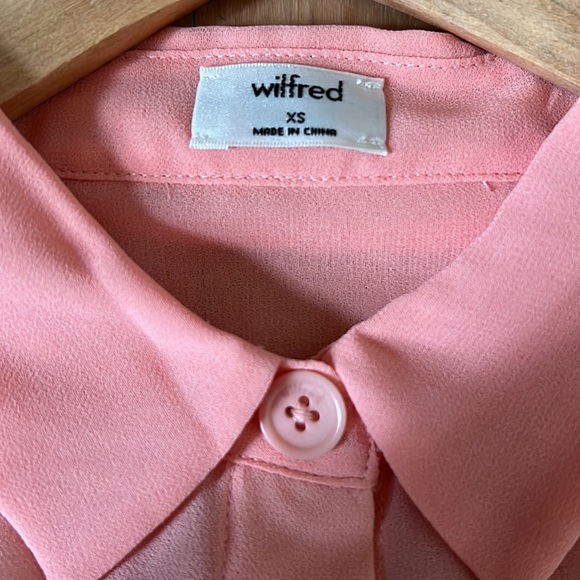 Women’s Wilfred Cropped Shear Blouse, Coral, Size XS. - Picture 3 of 3